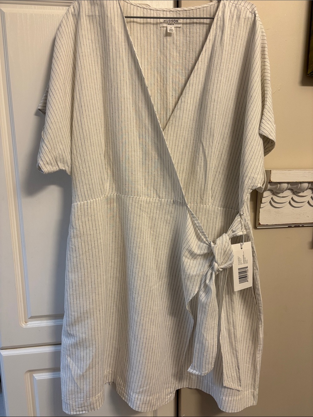 Hudson North linen cotton wrap dress